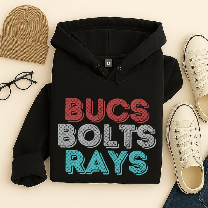 Retro Vintage Bucs Bolts Rays Hoodie