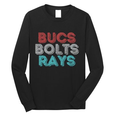 Retro Vintage Bucs Bolts Rays Long Sleeve Shirt