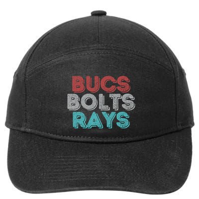 Retro Vintage Bucs Bolts Rays 7-Panel Snapback Hat