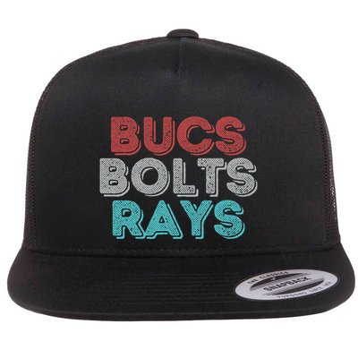 Retro Vintage Bucs Bolts Rays Flatbill Hat