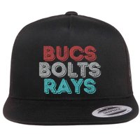 Retro Vintage Bucs Bolts Rays Flatbill Hat