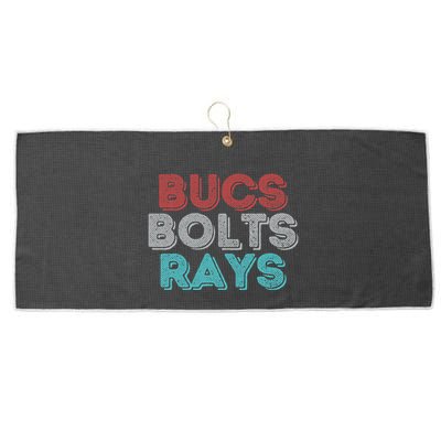 Retro Vintage Bucs Bolts Rays Large Microfiber Waffle Golf Towel