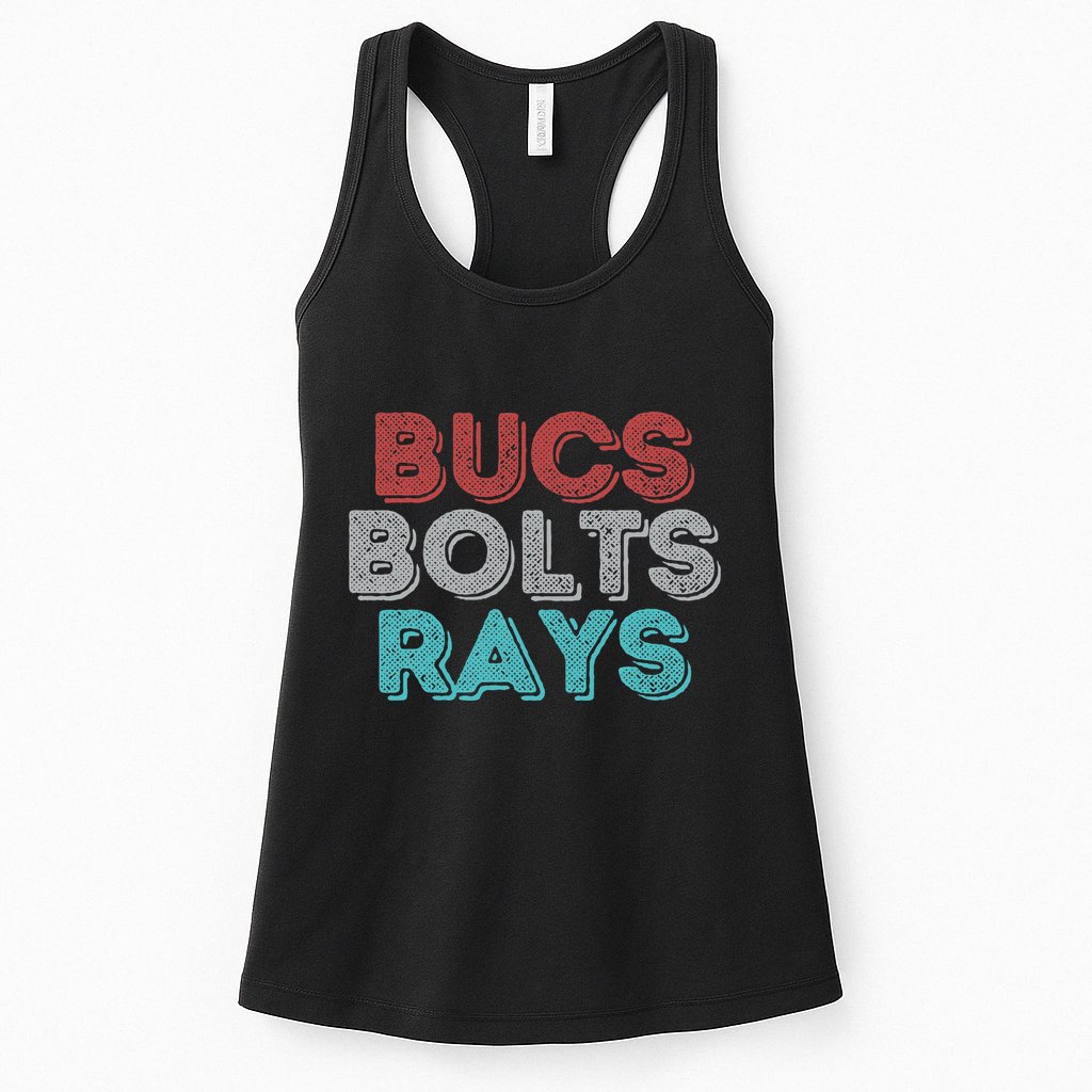 Retro Vintage Bucs Bolts Rays Womens Tank Top