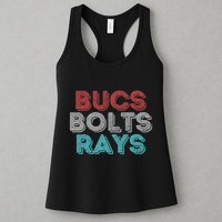 Retro Vintage Bucs Bolts Rays Womens Tank Top