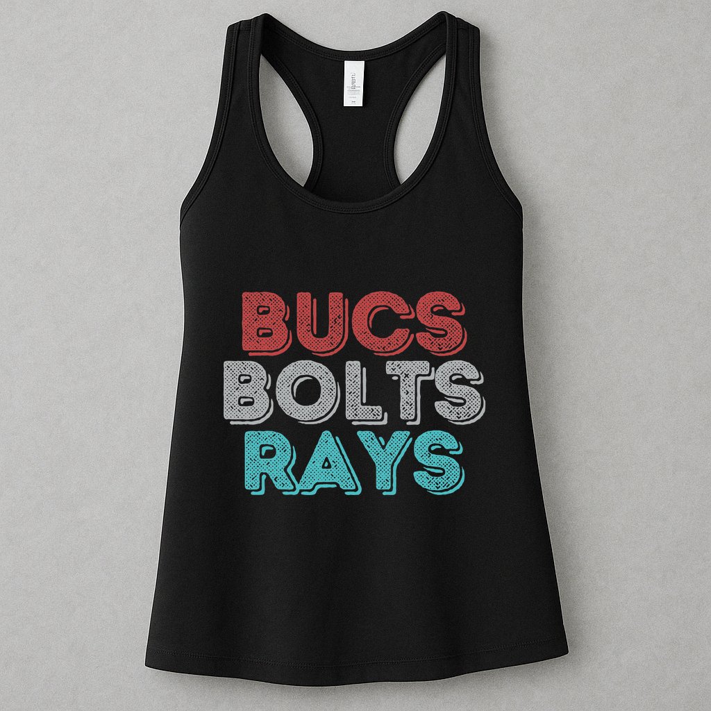 Retro Vintage Bucs Bolts Rays Womens Tank Top