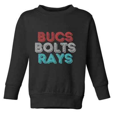 Retro Vintage Bucs Bolts Rays Toddler Sweatshirt