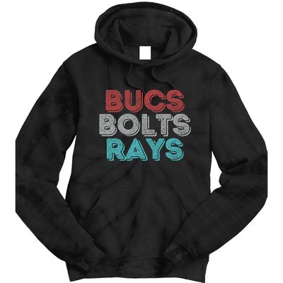 Retro Vintage Bucs Bolts Rays Tie Dye Hoodie