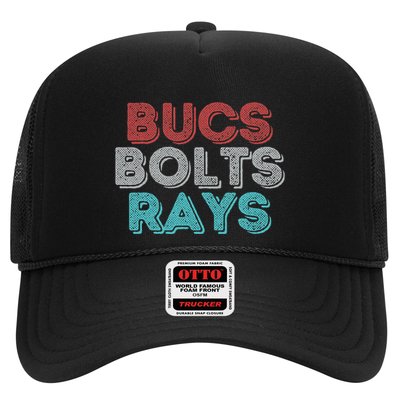 Retro Vintage Bucs Bolts Rays Trucker Hat