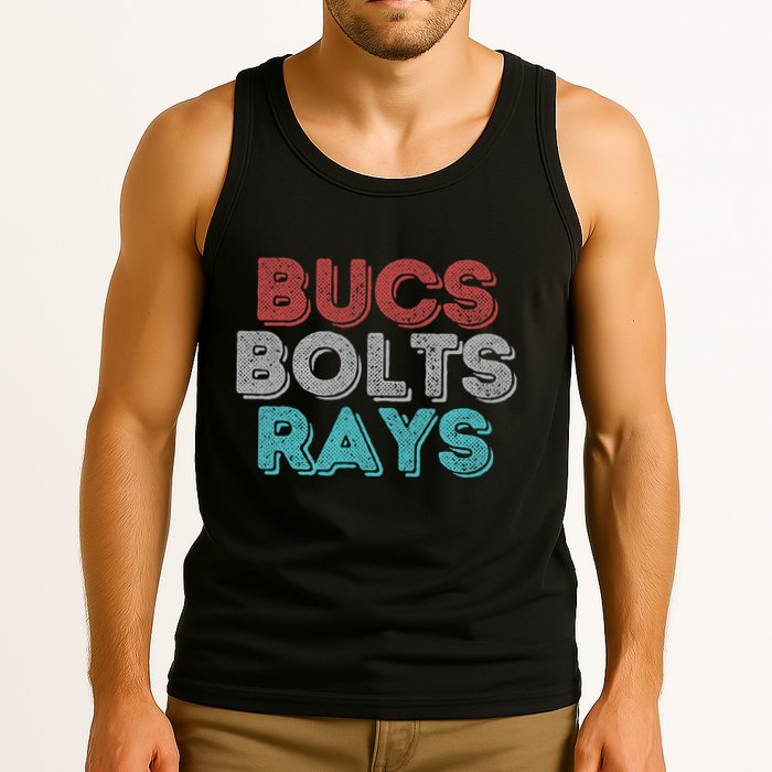 Retro Vintage Bucs Bolts Rays Tank Top