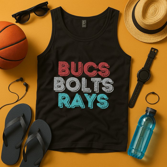 Retro Vintage Bucs Bolts Rays Tank Top