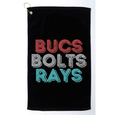 Retro Vintage Bucs Bolts Rays Golf Towel