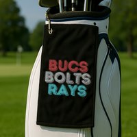 Retro Vintage Bucs Bolts Rays Golf Towel