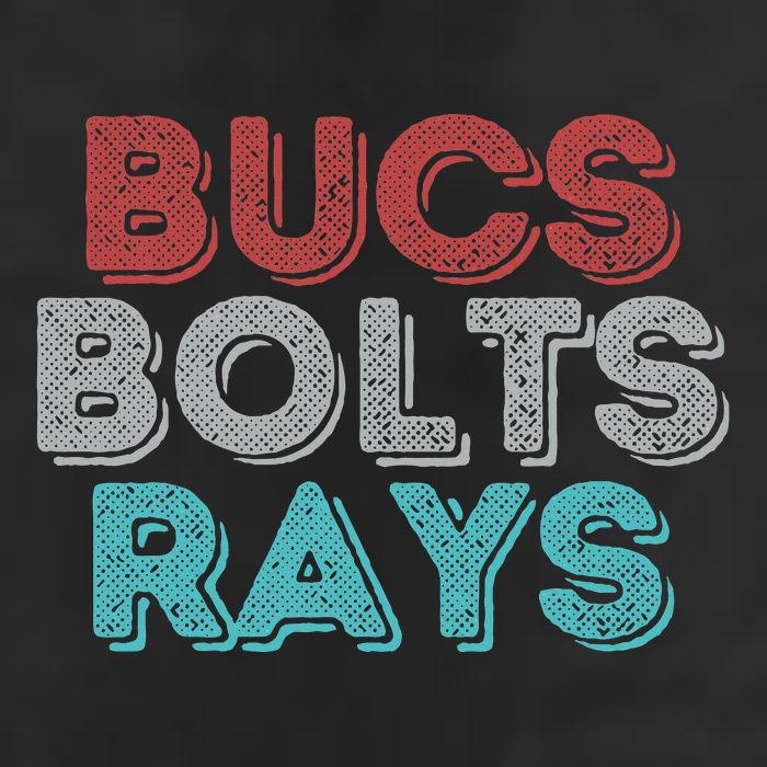 Retro Vintage Bucs Bolts Rays Golf Towel
