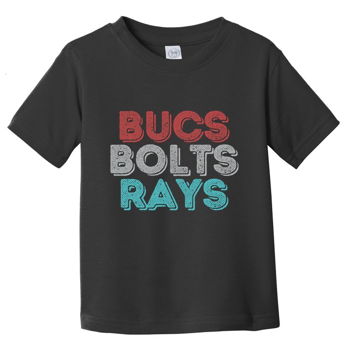 Retro Vintage Bucs Bolts Rays Toddler T-Shirt