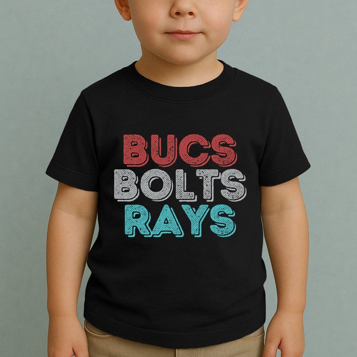 Retro Vintage Bucs Bolts Rays Toddler T-Shirt
