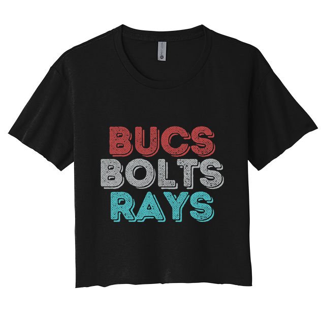 Retro Vintage Bucs Bolts Rays Crop Top