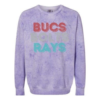 Retro Vintage Bucs Bolts Rays Colorblast Crewneck Sweatshirt