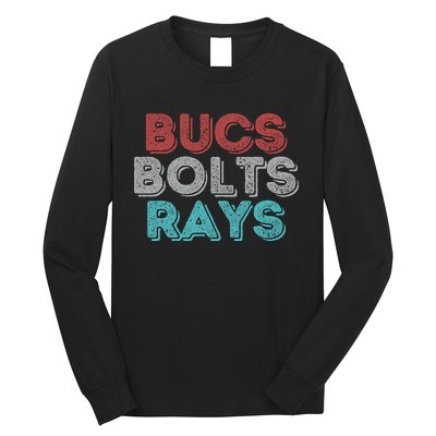 Retro Vintage Bucs Bolts Rays Long Sleeve Shirt