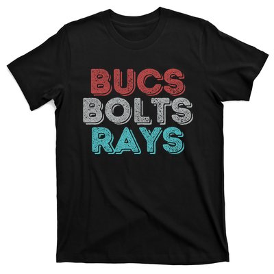 Retro Vintage Bucs Bolts Rays T-Shirt