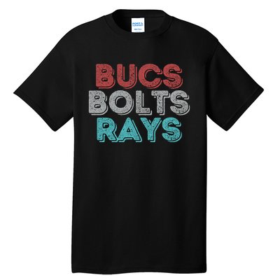 Retro Vintage Bucs Bolts Rays Tall T-Shirt