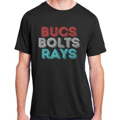 Retro Vintage Bucs Bolts Rays Adult ChromaSoft Performance T-Shirt