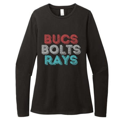 Retro Vintage Bucs Bolts Rays Womens CVC Long Sleeve Shirt