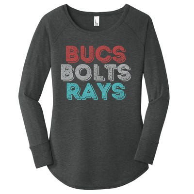 Retro Vintage Bucs Bolts Rays Women's Perfect Tri Tunic Long Sleeve Shirt