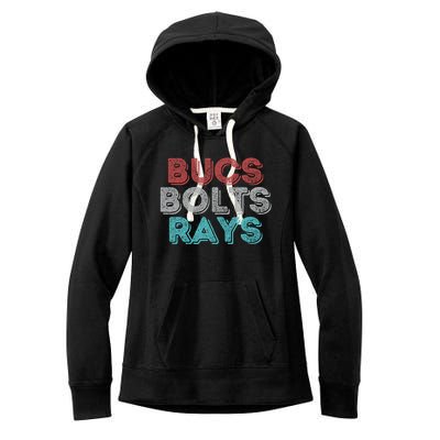 Retro Vintage Bucs Bolts Rays Women's Fleece Hoodie