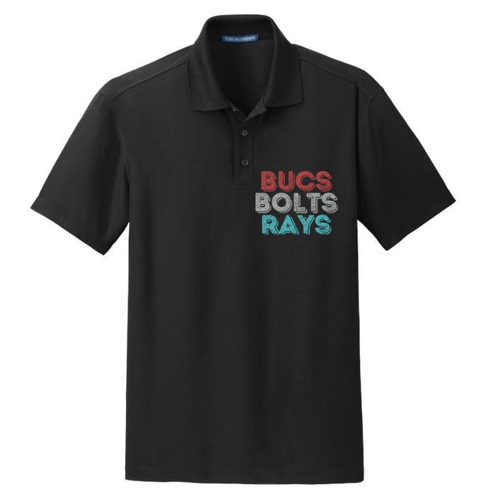 Retro Vintage Bucs Bolts Rays Dry Zone Grid Polo