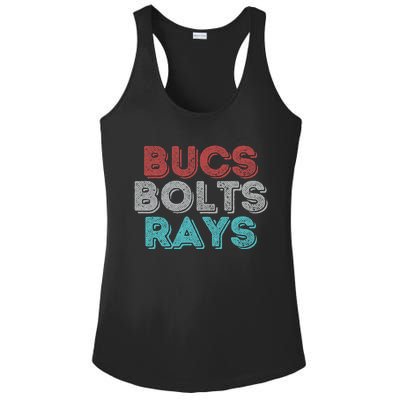 Retro Vintage Bucs Bolts Rays Ladies PosiCharge Competitor Racerback Tank