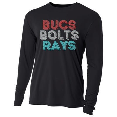 Retro Vintage Bucs Bolts Rays Cooling Performance Long Sleeve Crew