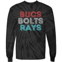 Retro Vintage Bucs Bolts Rays Tie-Dye Long Sleeve Shirt