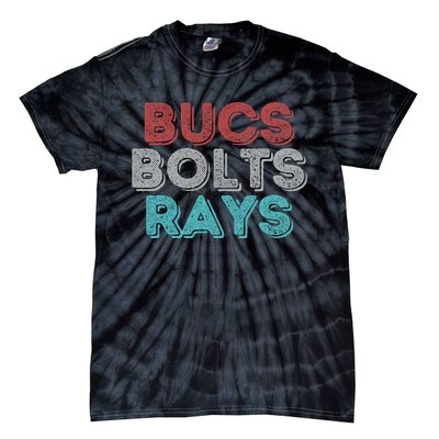 Retro Vintage Bucs Bolts Rays Tie-Dye T-Shirt