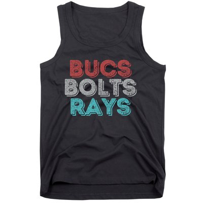 Retro Vintage Bucs Bolts Rays Tank Top