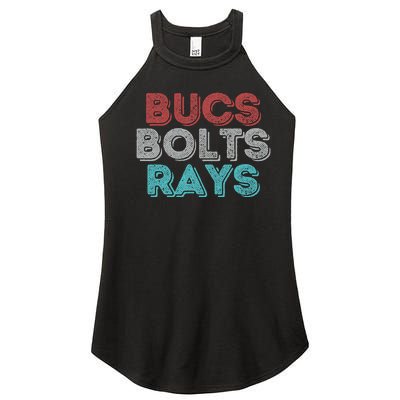 Retro Vintage Bucs Bolts Rays Women’s Perfect Tri Rocker Tank