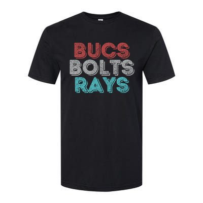 Retro Vintage Bucs Bolts Rays Softstyle CVC T-Shirt