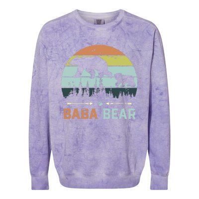 Retro Vintage Baba Bear Colorblast Crewneck Sweatshirt