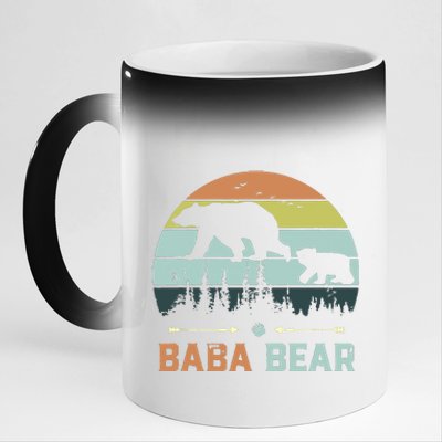 Retro Vintage Baba Bear 11oz Black Color Changing Mug