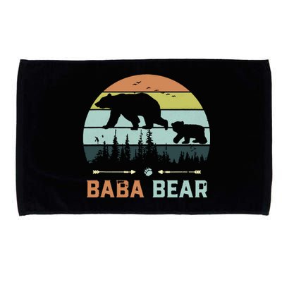 Retro Vintage Baba Bear Microfiber Hand Towel