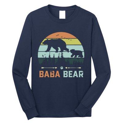 Retro Vintage Baba Bear Long Sleeve Shirt