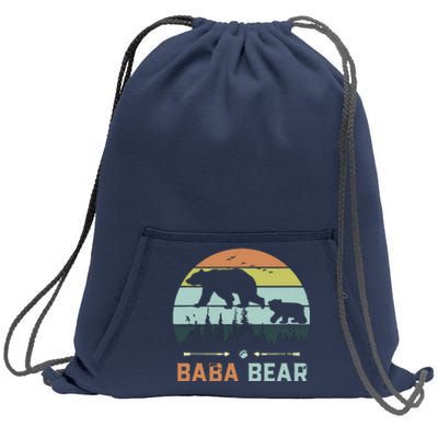 Retro Vintage Baba Bear Sweatshirt Cinch Pack Bag