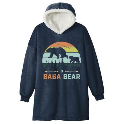 Retro Vintage Baba Bear Hooded Wearable Blanket