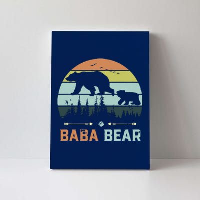 Retro Vintage Baba Bear Canvas