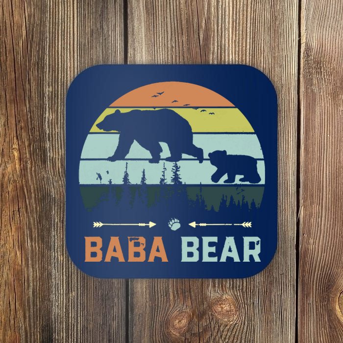 Retro Vintage Baba Bear Coaster