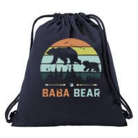 Retro Vintage Baba Bear Drawstring Bag