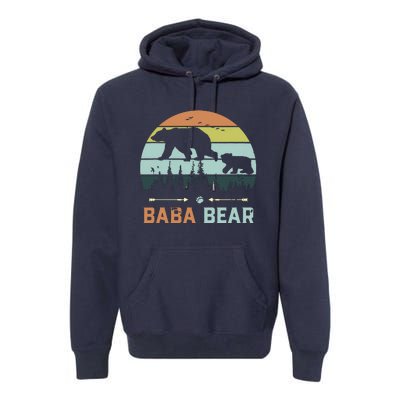 Retro Vintage Baba Bear Premium Hoodie