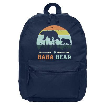 Retro Vintage Baba Bear 16 in Basic Backpack