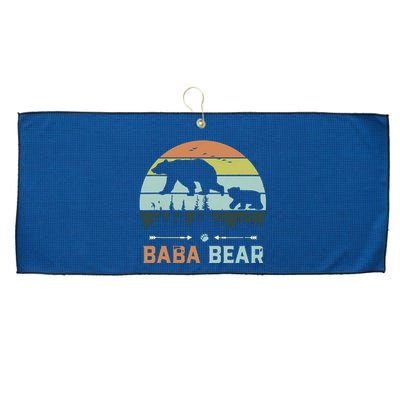 Retro Vintage Baba Bear Large Microfiber Waffle Golf Towel