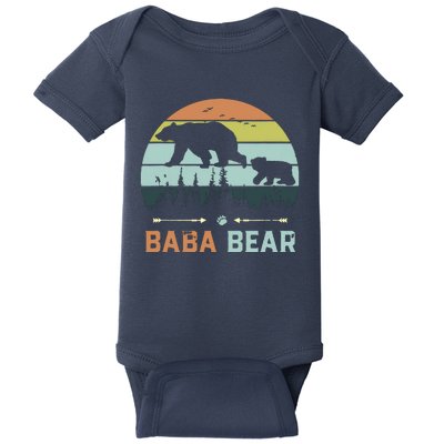 Retro Vintage Baba Bear Baby Bodysuit