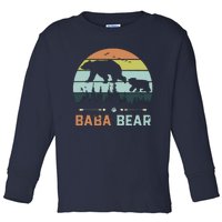 Retro Vintage Baba Bear Toddler Long Sleeve Shirt